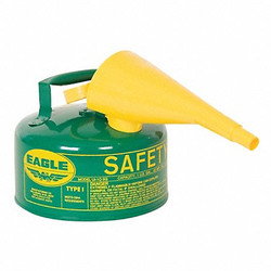 Eagle Mfg Type I Safety Can,1 gal.,Green,8" H UI10FSG