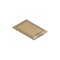 Steel City Floor Box Cover,8-3/8 in.,Brass 664-CST-M-BRS