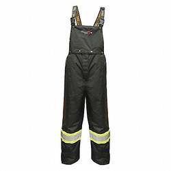 Viking Flame Resistant Rain Bib Overall,Black,M 3907FRWP-M