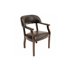 Regency Ivy League Captains Chair,Vinyl,Black 9004BK