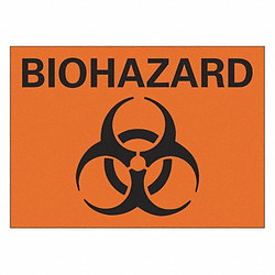Lyle Biohazard Sign,7 in x 10 in,Aluminum LCU1-0053-NA_10x7