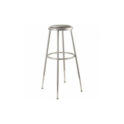 National Public Seating Round Stool,Adjustable Legs,Gray,31"H 6430H