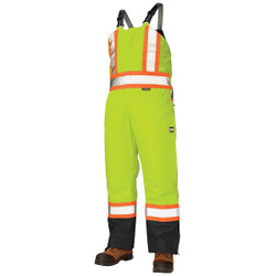 Tough Duck Hi-Vis Insulated Bibs,Flo Green,4X  S79831