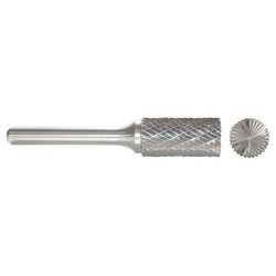 Sim Supply Cylinder Bur SB,Flat End,3/8",Carbide  310-002939