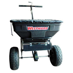 Westward Broadcast Spreader,125 lb.,Pneumatic 4UHD1