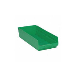 Quantum Storage Systems Shelf Bin,Green,Polypropylene,4 in QSB108GN