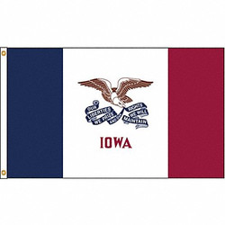 Nylglo Iowa Flag,4x6 Ft,Nylon 141770