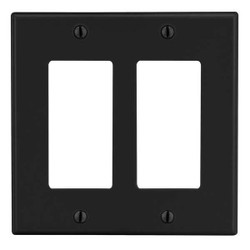 Hubbell Wiring Device-Kellems Rocker Wall Plate,Black P262BK