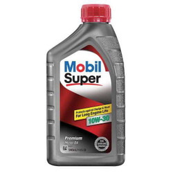 Mobil Engine Oil,10W-30,Synthetic Blend,1qt 124403