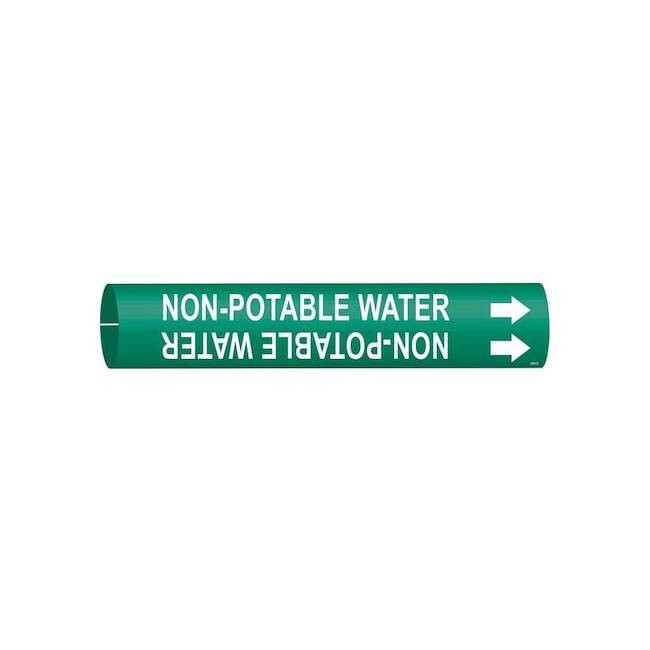 Brady Pipe Marker,Non-Potable Water,Gn,4to6 In 4351-D - SIM Supply