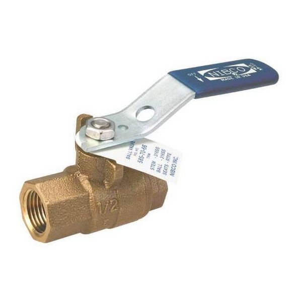 Nibco 3/8" FNPT Bronze Ball Valve Inline T5857066 3/8