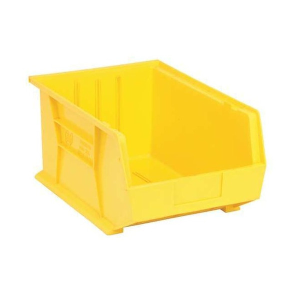 Hang & Stack Storage Bin, Polypropylene, Yellow, 8 in H, 11 in W, 16 in L