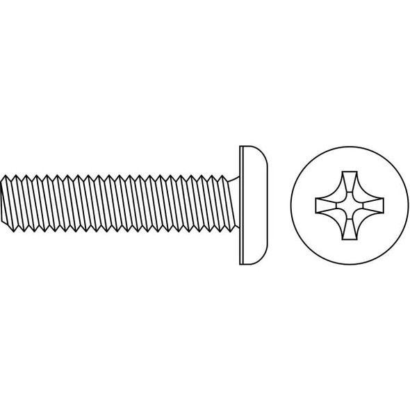 Manufacturer Varies MS,#6-32,Zinc Plated,1"L,100PK MPPEI0-601000-100P