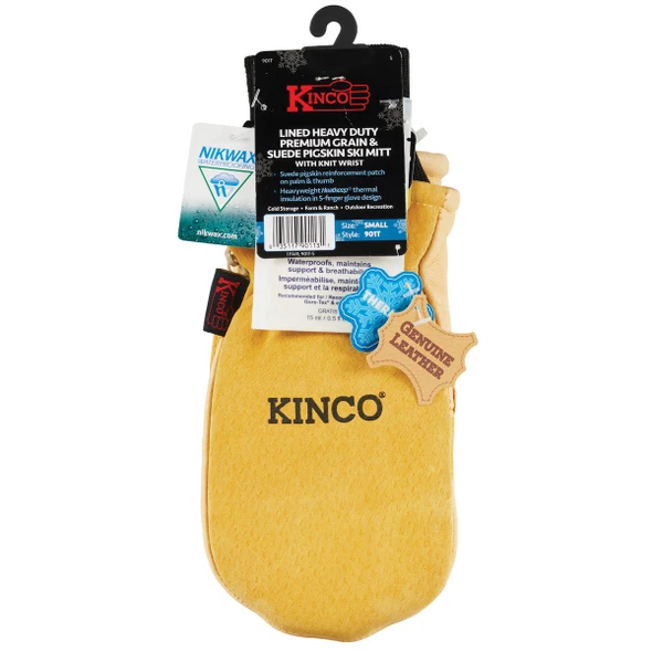 Kinco Men's Small Premium Pigskin Thermal Insulated Mitten 901T-S 730050