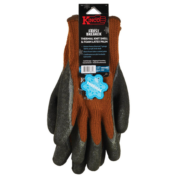 Kinco Frost Breaker Men's Medium Acrylic Knit Shell Latex Coated Palm Glove 1787-M 731777