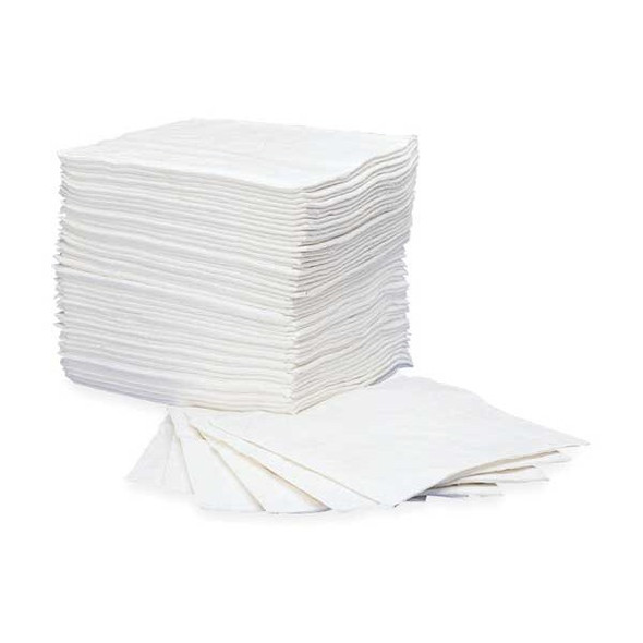 Oil-Dri Absorb Pad,Oil-Based Liquids,White,PK50 L90853 Oil-Dri Absorb Pad,Oil-Based Liquids,White,PK50 L90853