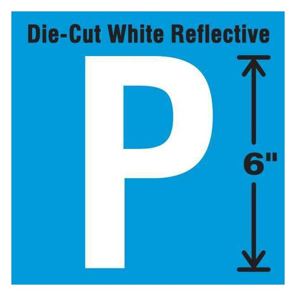 Stranco Letter Label, Vinyl, 6 in H, 2-3/4 in W DWR-6-P-EA