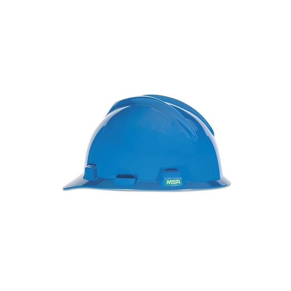 V-Gard® Slotted Hard Hat Cap, Fas-Trac® III Suspension, Blue