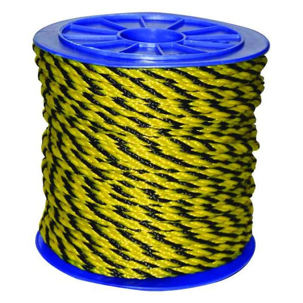 Manufacturer Varies Rope, 600ft, Blk/Yllw, 1220lb., Polyprpylne 340320-00600-115