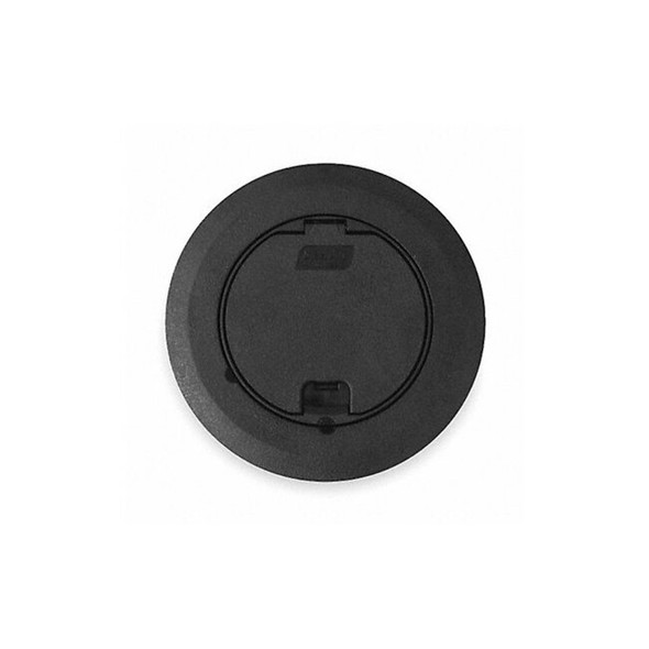 Steel City Floor Box Cover,Round,6-3/4 in.,Black 68R-CST-BLK