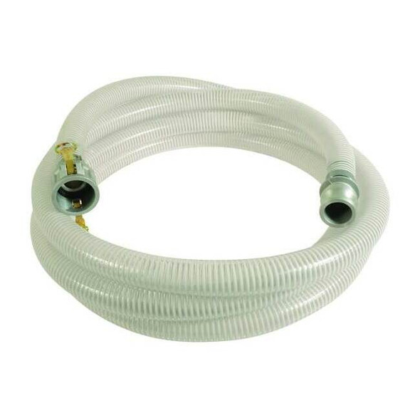 1-1/2" ID x 20 ft PVC Water Suction Hose 90 PSI Clear/WT