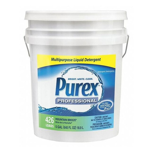 High Efficiency Laundry Detergent, 5 gal Pail, Liquid, Mountain, Blue