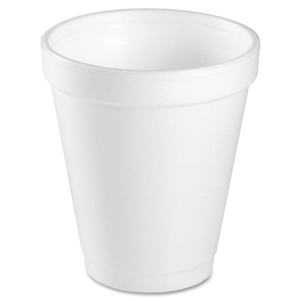 Dart Disposable Hot cup 6 oz. White, Foam, Pk1000 6J6