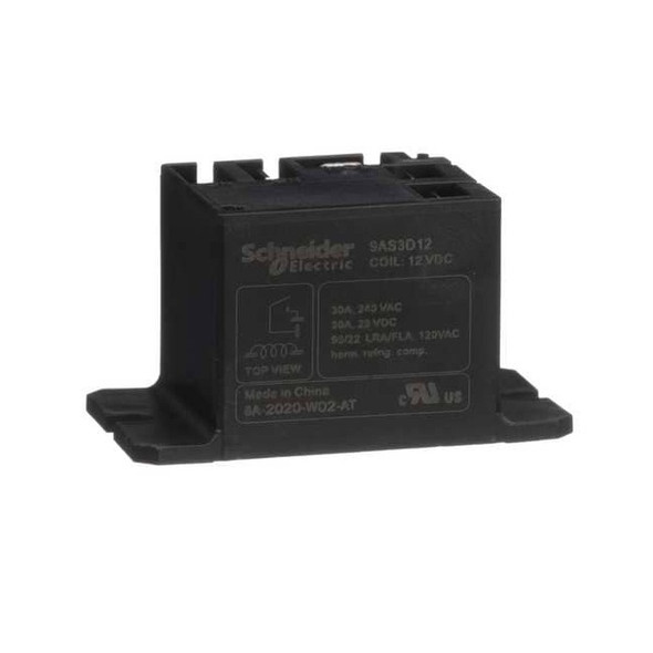 Panel Flange, Enclosed Power Relay, 30 A, 4 Pins, Faston Connector