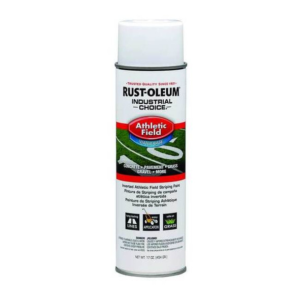 Rust-Oleum Athletic Field Striping Paint, 17 oz., White, Water -Based 206043