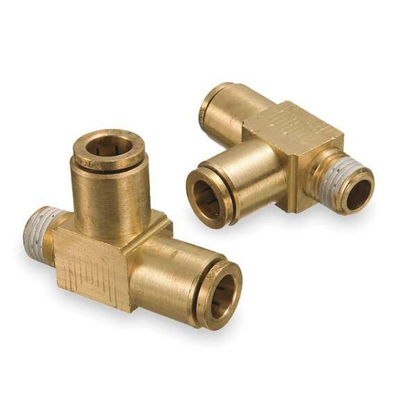 Weatherhead Tee, Push-Fit 1/4", 1/4", MNPT 1/4" 1871X4X4S