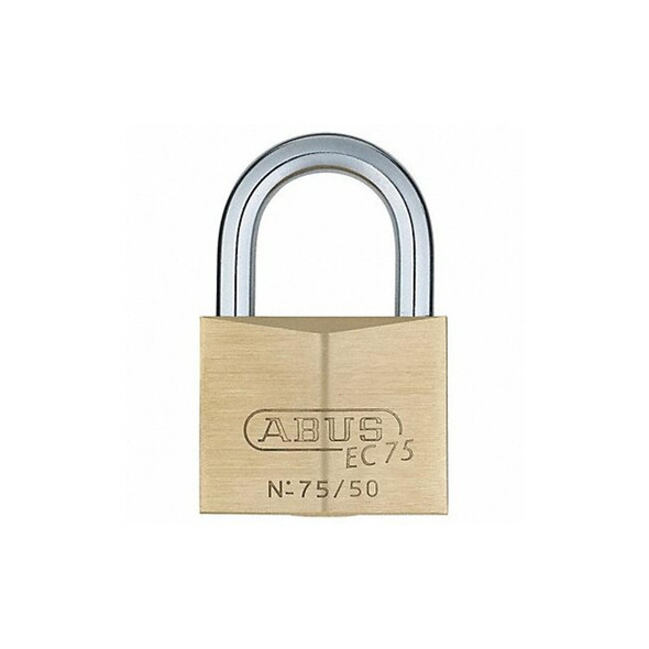 Abus Keyed Padlock,1 7/64 in,Square,Gold 75/50 KA