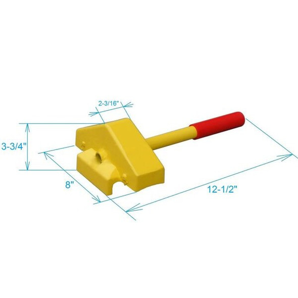 Manufacturer Varies Rail Car Wheel Chock,Steel,Yellow 22XW91