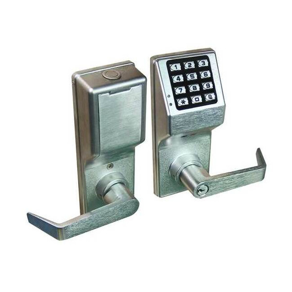 Locdown Electronic Lock,Brushed Chrome,12 Button DL4100 US26D