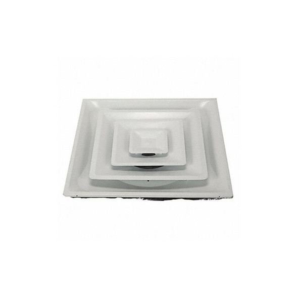 Manufacturer Varies 6 to 12 in Square 3 Cone Diffuser, White 4JRL3