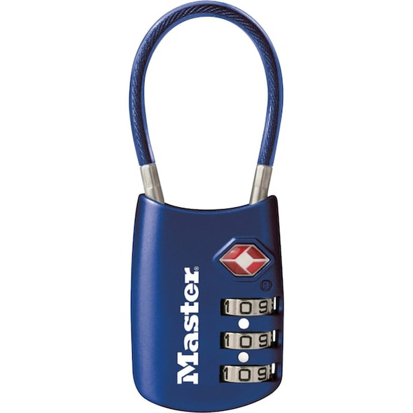 Master Lock 1-3/16" Blue Set Your Own Combination TSA Luggage Lock 4688DBLU