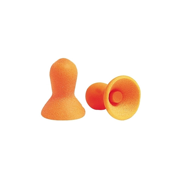 Quiet Reusable Earplugs, Foam, Orange, Corded, Impact Case