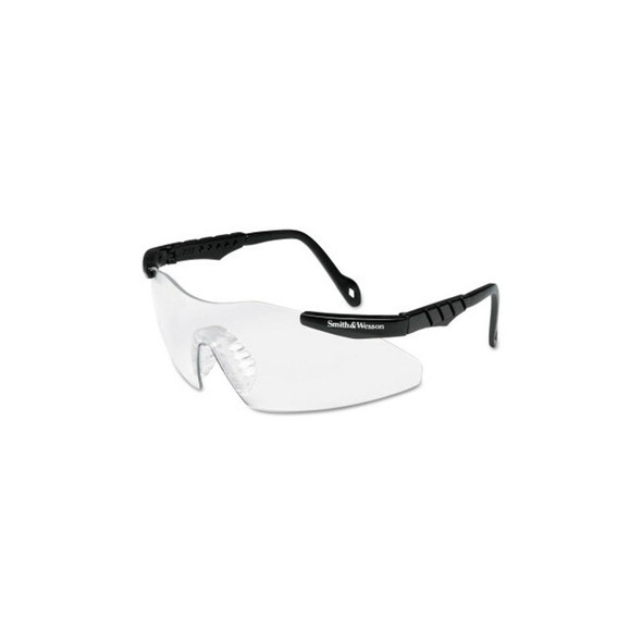 Magnum® 3G Safety Glasses, Clear Polycarbonate Lens, Uncoated, Black, Nylon, Small