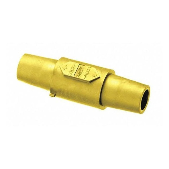 Hubbell Wiring Device-Kellems Double Connector, Yellow, Female-Female HBLDFY
