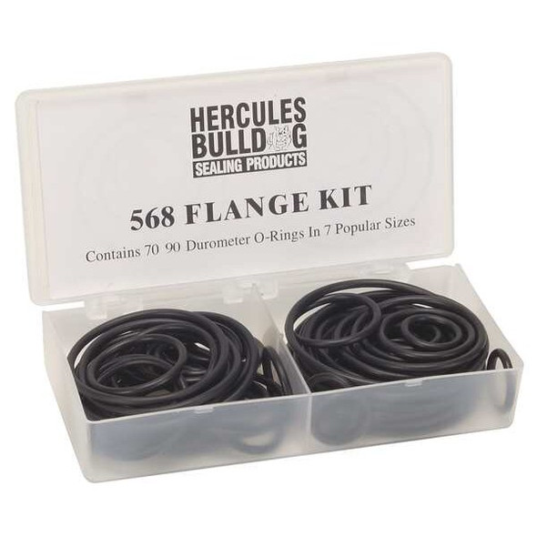 Manufacturer Varies O-Ring Asst,Buna N,568 Flange,70Pc 5JJT5