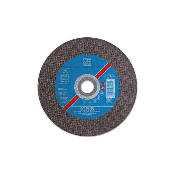 Type 1 SGP-INOX Flt Cut-Off Whl, 4 1/2 in Dia, .04 in Thick, 60 Grit, Alum Oxide