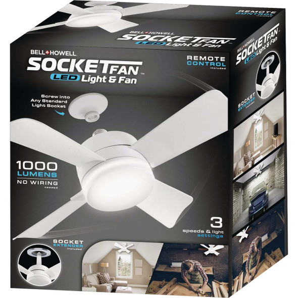 Bell+Howell SocketFan LED Light & Fan 8563