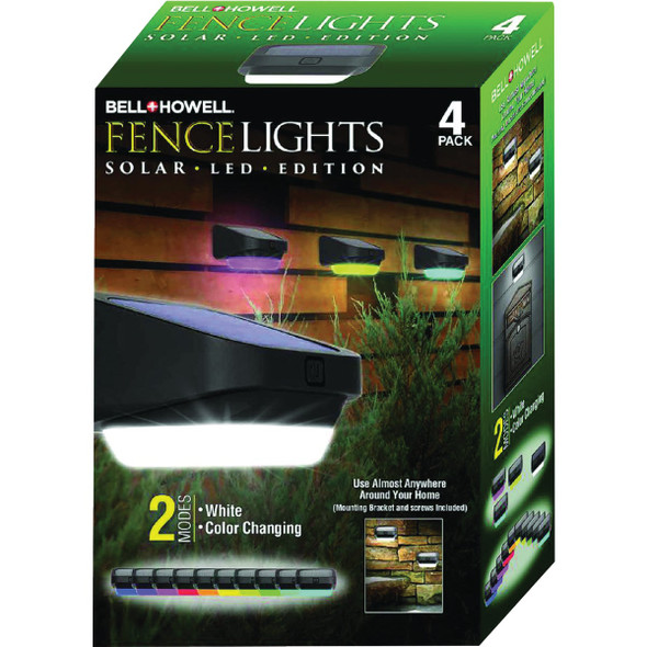 Bell+Howell Solar LED Deck/Fence Light (4-Pack) 8576