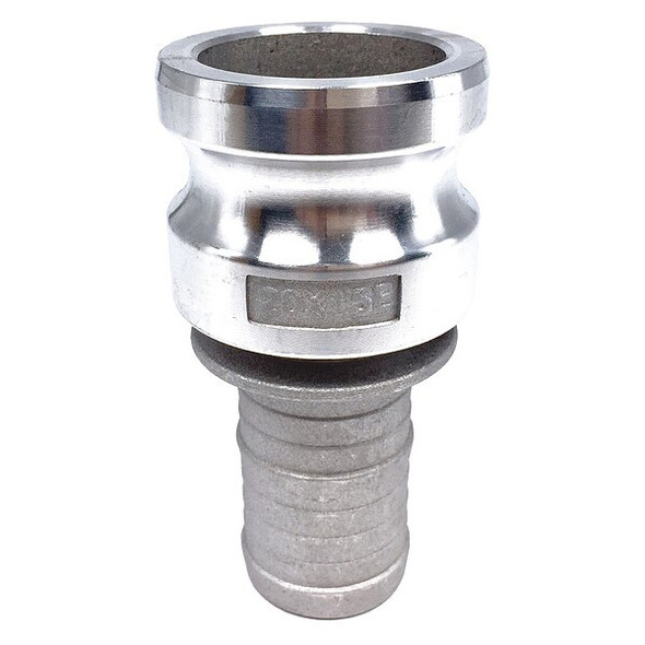 Cam and Groove Adapter, 2", Aluminum, Coupling Type: Type E
