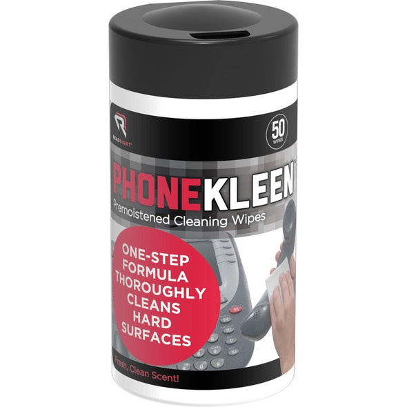 Read Right PhoneKleen Wipes - For Telephone - Pre-moistened - 50/Tub - 1 Each