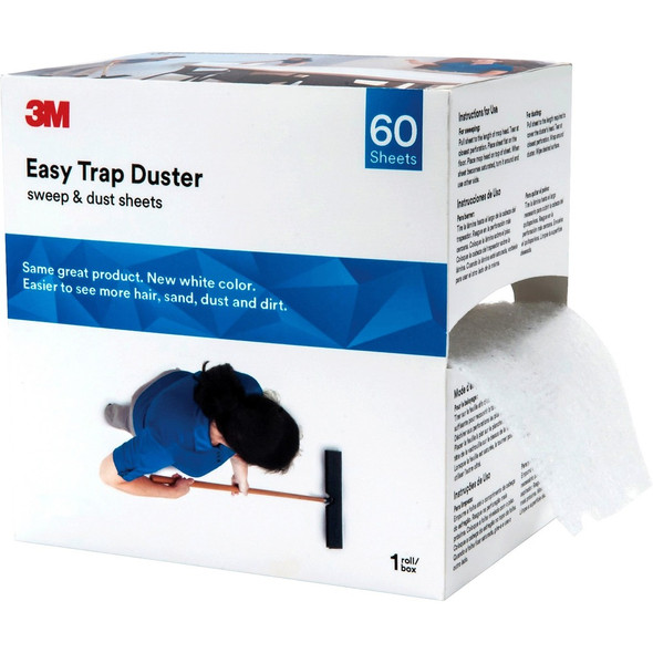 3M Easy Trap Duster System - 6" Width - Fiber - White - 60/Box - 8 / Carton