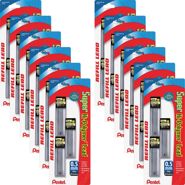 Pentel Super Hi-Polymer Pencil Refill C25BPHB3K6BX