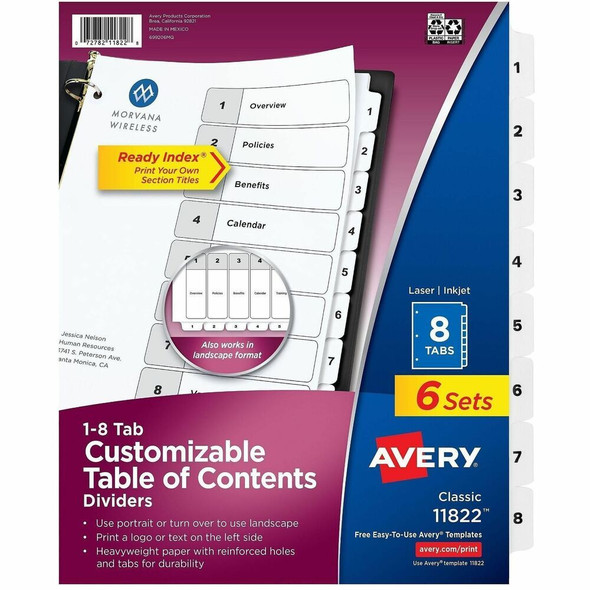Avery Ready Index Tab Divider 11822