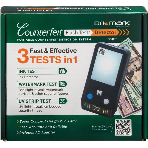 Dri Mark Flash Test Currency Verification System 351FT