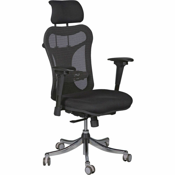 MooreCo Ex Ergonomic Office Chair - Black Seat Color - 5-star Base - 1 Each