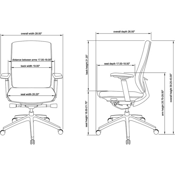 Lorell  Chair 42172 SPR-LLR42172